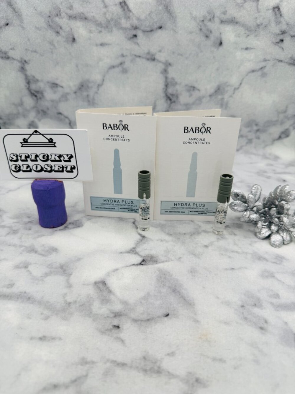 Babor Skincare Set,2 x Ampoule Concentrate Hydra Plus Dry Dehydrate Skin-2pc-NEW